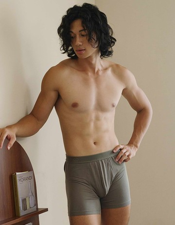 莫代爾透氣四角內褲(貼身款)- 深綠