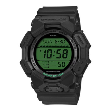 【CASIO 卡西歐】G-SHOCK 狂放能量 悍然無畏 電子錶款 醒目黑 GD-010BEG-1_51.9mm