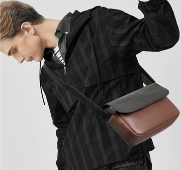 FINDSENSE X 男士復古小挎包街頭時尚單肩挎包