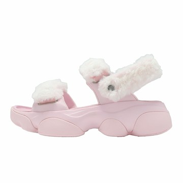 Nike 涼鞋 Wmns Jordan DEJA 女鞋 粉紅 銀 毛絨絨 厚底 增高 HM3707-606