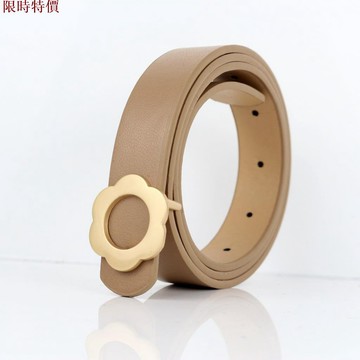 促銷 腰帶 女士腰帶 休閑ins花朵腰帶韓國新款女士皮帶西裝連衣裙腰封少女可愛學生潮あ