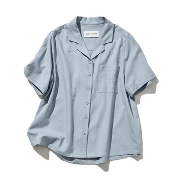 這份舒適感，讓你每天都想穿上它。棉麻混紡襯衫 灰藍色 220511-2