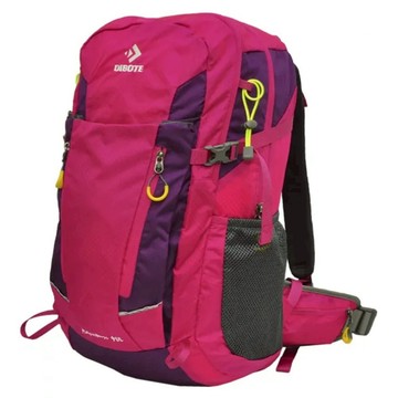 DIBOTE迪伯特 專業登山休閒背包 輕量化 舒適透氣 玫色  40L