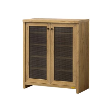 伊莉詩透氣雙門鞋櫃 收納櫃 黃金橡木色 80x38x92.6cm