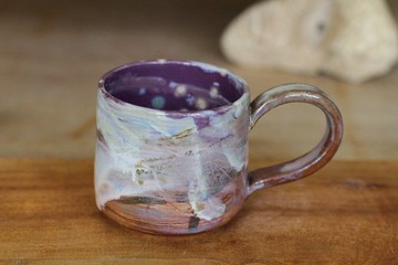 純手工陶瓷咖啡杯/馬克杯/陶杯-Almond Blossoms