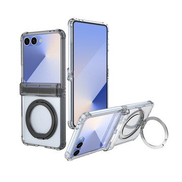 Z Flip8 / 7 / 6  系列殼 QinD SAMSUNG Z Flip 8 5G 旋轉磁吸支點殼(殼膜)