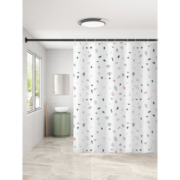 衛生間磁吸浴簾防水布套裝浴室免打孔防霉掛簾干濕分離淋浴隔斷簾