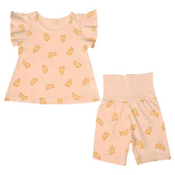 akachan honpo - 短袖家居服-兔子-粉紅色