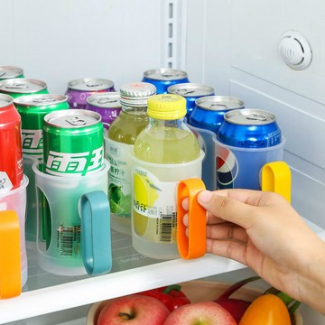 📣爆款推薦📣易拉罐收納架冰箱啤酒飲料置物架廚房調料瓶整理架冷藏可樂罐裝 CB1V