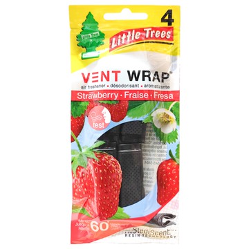 LITTLE TREES小樹隱形芳香夾-草莓 車用香氛 持久清新  1袋