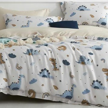 LoveCity 寢城之戀 台灣製 50支 100%萊賽爾天絲 兩用被床包組  雙人5尺  狐狸的夏天