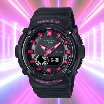 CASIO 卡西歐 BABY-G 舞池霓虹燈 運動風格雙顯錶-黑 BGA-280DN-1A