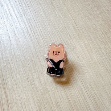 雙簧管禮服音樂家小熊  壓克力磁鐵夾