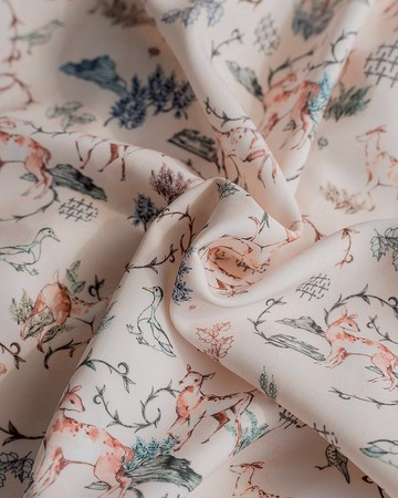 【印花布料】英國倫敦 皇家鹿苑 麻糬布 縫紉手作DIY 材料