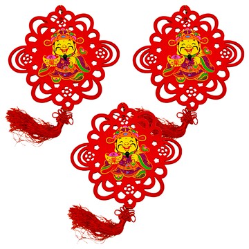 EVA彩金中國結吊飾，60公分  3組