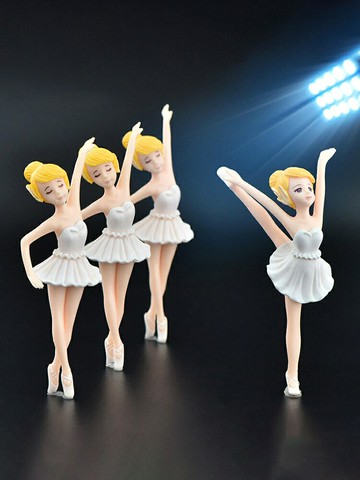 趣味苔蘚微景觀裝飾花仙子人偶芭蕾舞女孩PVC塑料工藝品鑰匙掛件