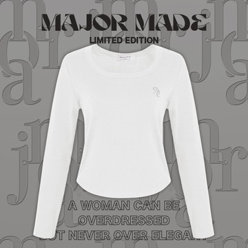 【MAJOR MADE】大圓領羅紋刺繡長袖上衣