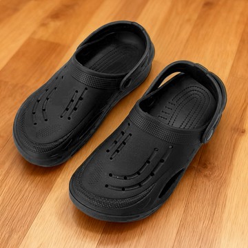 舒適防滑布希鞋-黑