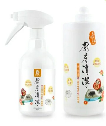 【滿1200折100】【木酢達人】木酢廚房清潔噴霧【450g+1000g補充瓶】【#80381】【紫貝殼】現貨+預購