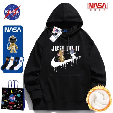 NASA官方旗艦貓和老鼠連帽衛衣男春秋季新款重磅加絨加厚情侶外套