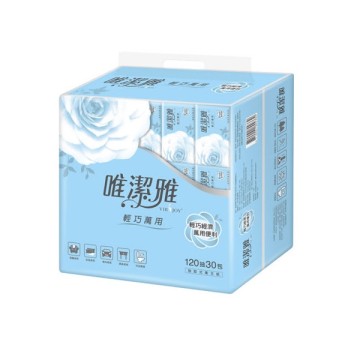 唯潔雅輕巧萬用抽取式衛生紙120PC