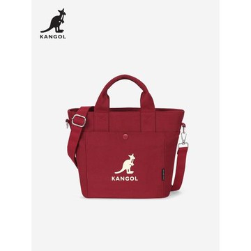 (免運)KANGOL單肩拉鏈帆布包女大學生上課通勤手提包大容量斜挎餃子包包