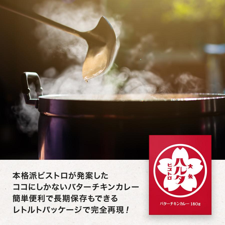 ビストロハルタ バターチキンカレー180g×3袋 国産 レトルト 送料無料 長期保存 非常食 家飲み リモート飲み 宅飲み ご飯のお供 業務用 専門店 通販 国内製造