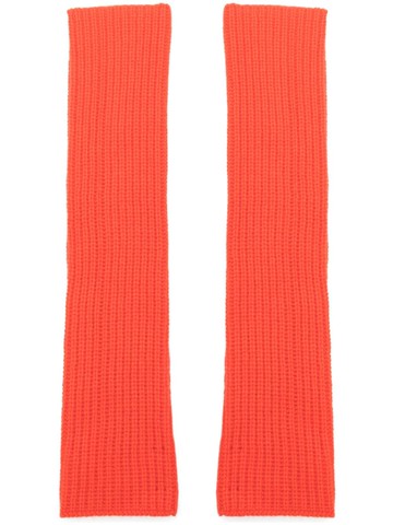 Pringle of Scotland - ribbed cashmere warmers - unisex - Cashmere - One Size - Orange