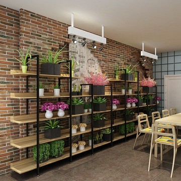 免運 開立發票  鐵藝花架花店展示架落地式花盆架多層貨架室內客廳陽臺多肉花架子