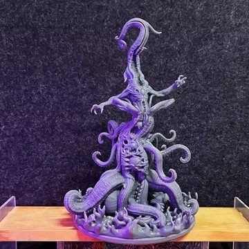 【臺灣出貨】✨奈亞拉託提普克蘇魯神話gk白模3d打印瘋狂山脈克蘇魯古神模型新款