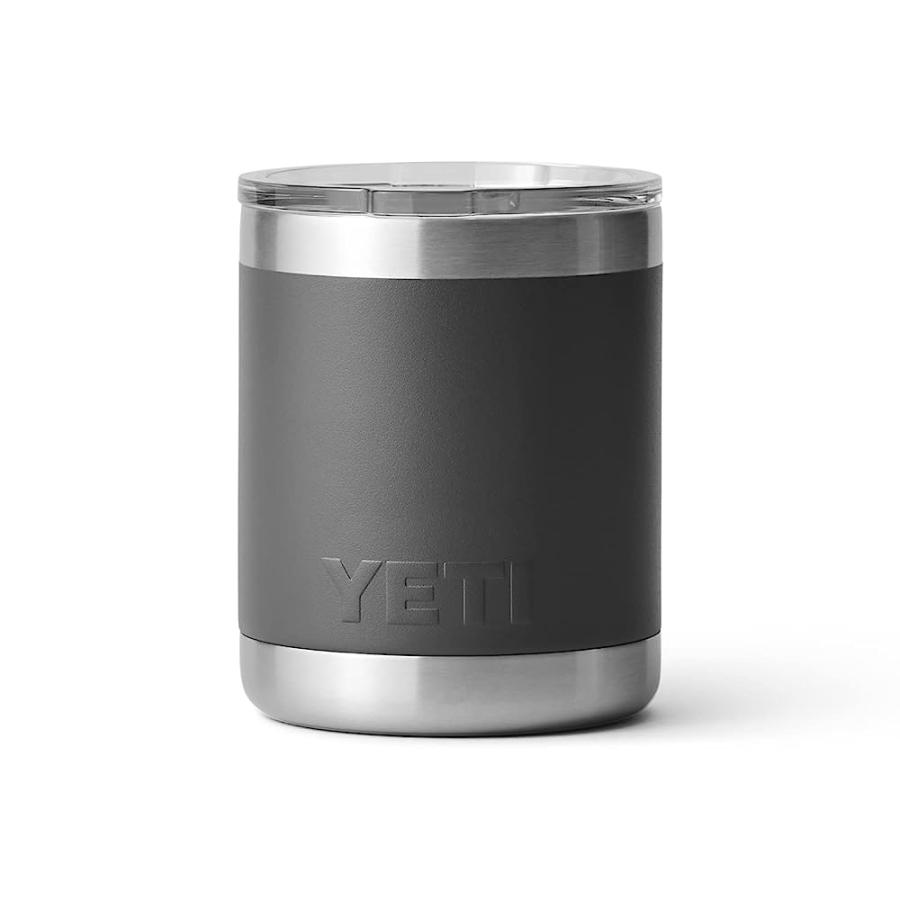 YETI RAMBLER 10 OZ LOWBALL, VACUUM INSULATED, STAINLESS STEEL WITH MAGSLIDER LID, CHARCOAL