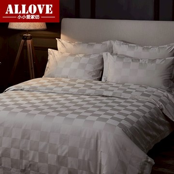 全棉60支酒店貢緞提花四件套純棉床單被1.5m1.8m雙人賓館床上用品