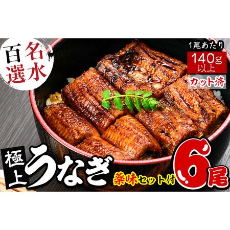 ふるさと納税 名水百選 極上カットうなぎ蒲焼き合計約840g(140g×6尾) f0-032 鹿児島県志布志市