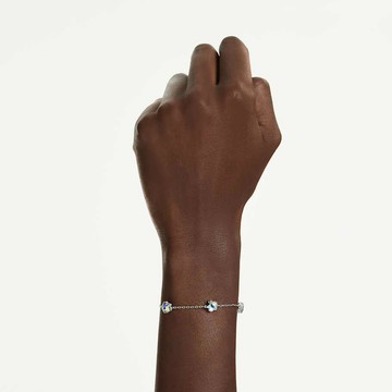 【Swarovski 施華洛世奇】Chroma 手鏈(星星 白色 鍍白金色)(5754185)