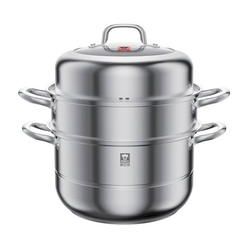 免運 開立發票 鍋具 炒鍋 煎鍋 蒸鍋家用不銹鋼加厚多層蒸屜蒸籠包子饅頭燃氣灶電磁爐適用