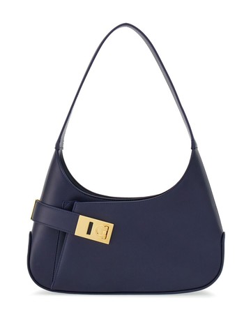 Ferragamo - medium Hobo leather shoulder bag - women - CALFSKIN/Lambskin/CALFSKIN - One Size - Blue