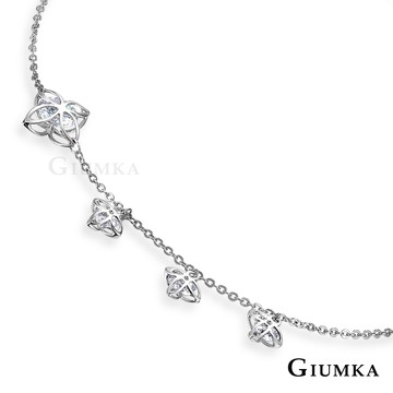 GIUMKA 生命之花腳鍊 精鍍正白K 甜美淑女 ML06006-1