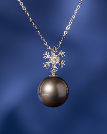 18k金黑珍珠項鍊