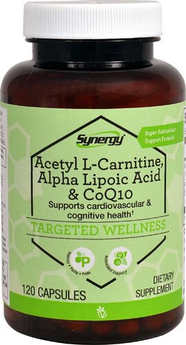 Vitacost Synergy Acetyl L-Carnitine, Alpha Lipoic Acid & CoQ10 120 Capsules