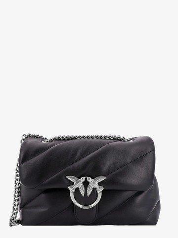 Matelassé leather shoulder bag with iconic love birds buckle - PINKO - gender_Woman
