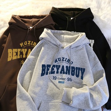 【現貨！隔日達】重磅純棉連帽衛衣女 秋冬內刷毛連帽外套 美式復古風大尺碼帽T oversize長袖衛衣 情侶同款外套