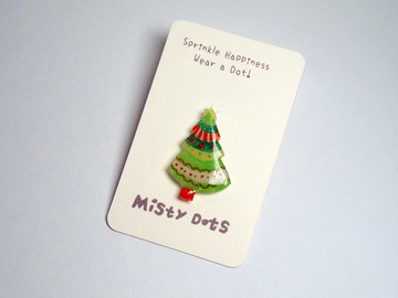 【Misty Dots 】MDB08 小樹胸針/ 925銀/ 手工禮物/ 客製化