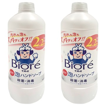 Biore 蜜妮 泡沫洗手慕絲補充瓶 綿密泡沫 清新果香  430ml  2瓶