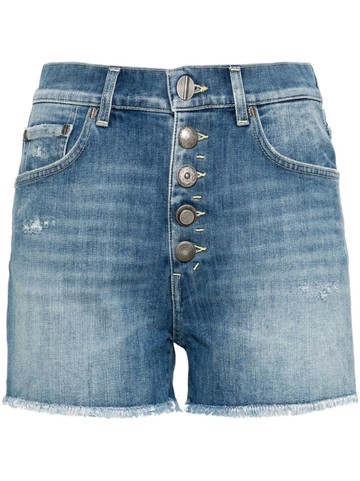 DONDUP - mid-rise denim mini shorts - women - Polyester/Elastomultiester/Cotton/Cotton - 25 - Blue