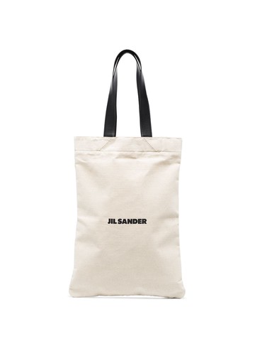 Jil Sander - flat shopper tote bag - women - Fabric - One Size - Neutrals