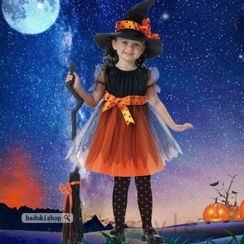 クリスマス コスプレ 子供 女の子 魔女 ウィッチ 魔法使い キッズ ジュニア 子ども コスチューム 衣装 かわいい 仮装 変装 服 パープ 通販  LINEポイント最大0.5%GET LINEショッピング