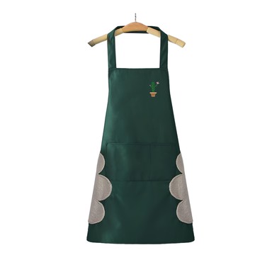 優思居 防水防油擦手家用圍裙  顏色隨機  1件