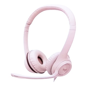 Logitech 羅技 H390 公司貨 有線耳機麥克風 玫瑰粉，舒適耳罩，清晰收音  1個