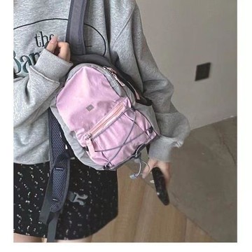 韓國官網迷你撞色速干雙肩包