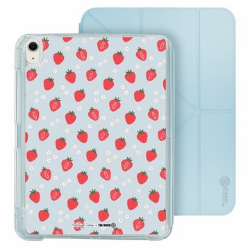 Strawberries iPad Air 11/pro13可拆式防摔透明筆槽摺套ipad